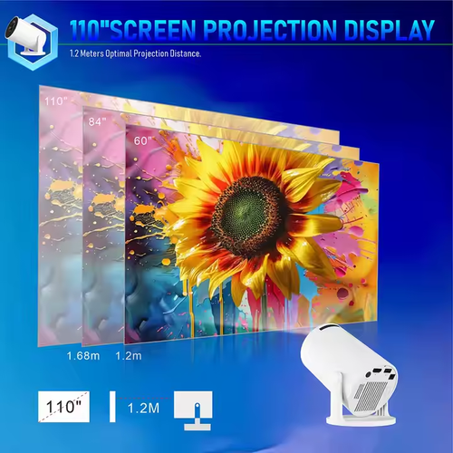 Topleo Mini Portable Projector Smart Cinema Android 11 LED 4K Wifi Mini Projectors for Data Show Hy300 Pro+ Android Mini