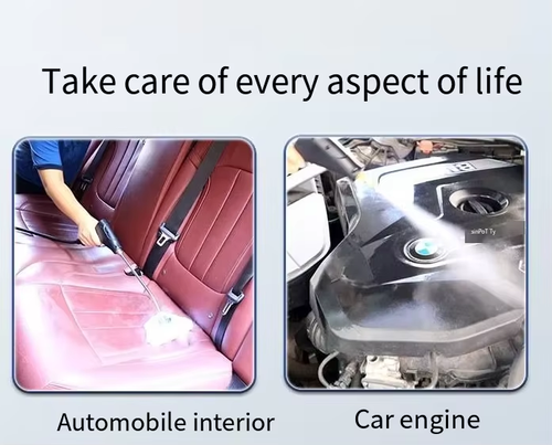 Portable High-Temperature Steam Cleaner, Large 1.2L Water Tank with Scale Suitable for Cleaning Car Interiors, Car Engines