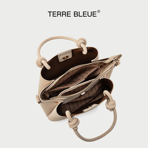 High-End Retro Women's 2026 New Matte Bow Zipper Polyester Lining Commuter Shoulder & Crossbody Bag Niche Casual Fashion