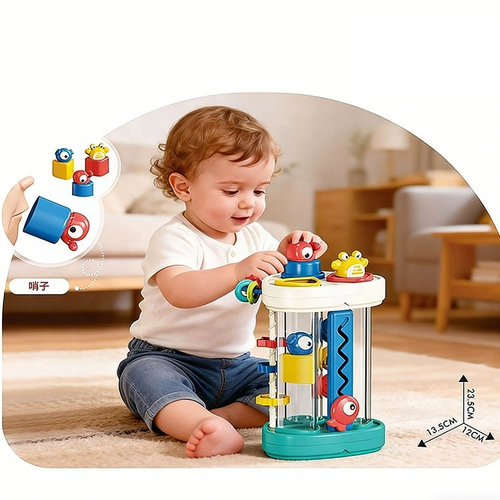 Baohan Early Educational Toys 5-in-1 Shape Sorter & Ocean Sound Tube Toy Plastic 5 to 7 Years New Product