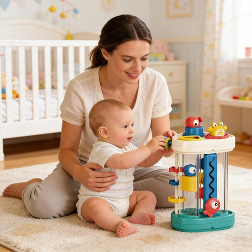 Baohan Early Educational Toys 5-in-1 Shape Sorter & Ocean Sound Tube Toy Plastic 5 to 7 Years New Product