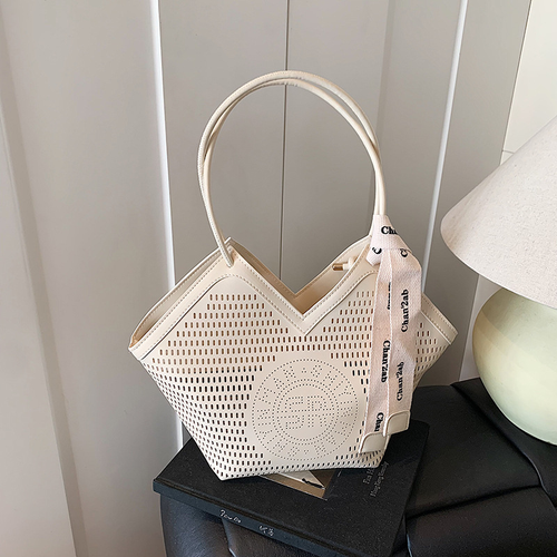 2025New Fashion Tote Bag for Women Large-Capacity Woven Shoulder Satchel with Zipper Closure for Commuting Handbag