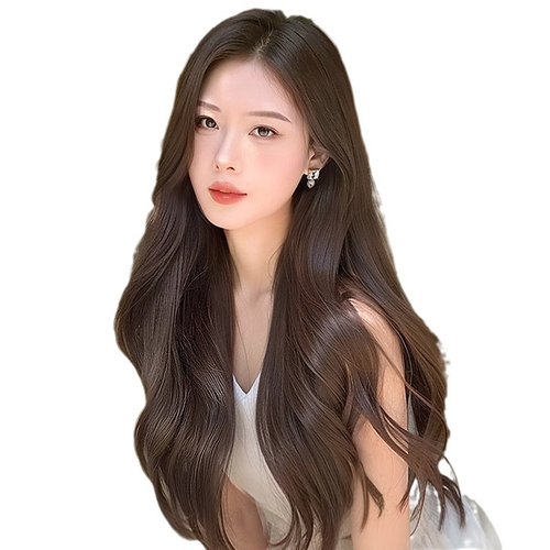 European American 55cm Five-Card V-Shaped Synthetic Hair One-Piece Curly Water Wave Straight Invisible Traceless 50cm
