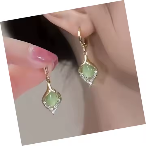New Tears Fashion Jewelry Earrings Advanced Ear Hook Fine Water Drop Opal Earrings Women