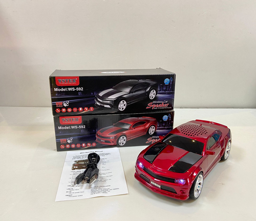 2025New Designs Promotional Gift WS-592 Car Shape Portable Home Fm Radio Blue Tooth Wireless Speaker