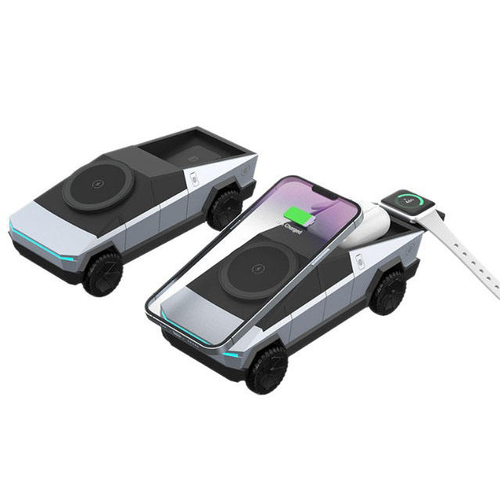 Cybertruck 15W Three-in-One Fast Magnetic Wireless Charger Multifunctional for Mobile Phones Headsets Smart Watches