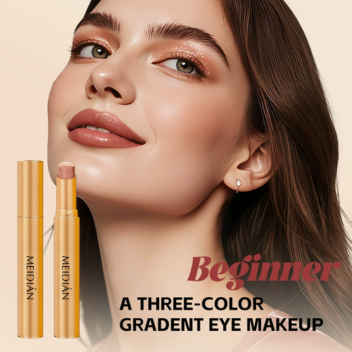 Buy one, get three free.3.5g Three-Color Gradient Waterproof High Pigment Long Lasting Shimmer Matte Eyeshadow Stick for Dark & Fair Skin Tones