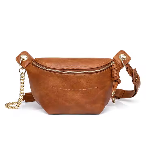 2025New Fashion Pu Ladies Waist Bag Leather Sling Crossbody Cross Body Fanny Pack Chest Bag Women