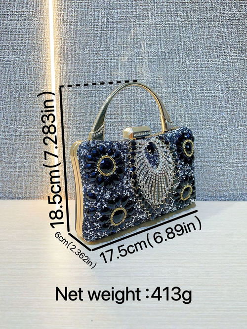 2025 New Rhinestone Hand Diamond Evening Bags for Wedding Ceremonies and Birthday Parties