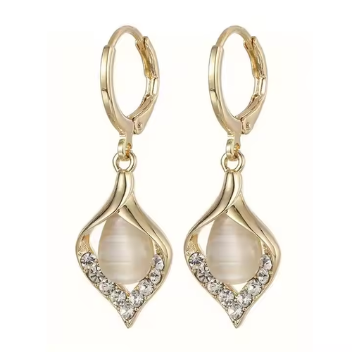New Tears Fashion Jewelry Earrings Advanced Ear Hook Fine Water Drop Opal Earrings Women