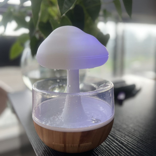 2025New Rain Drop Meditation air Humidifier 7 Color Changing LED Lights With Rain Drop Sound Help Relax Rain Drop Cloud Humidifier