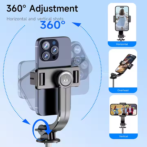 New F15 Portable Mini Detachable Phone Clip Wireless Camera Selfie Stick 1717mm 6-Section Telescopic Stainless Steel Rod Tripod