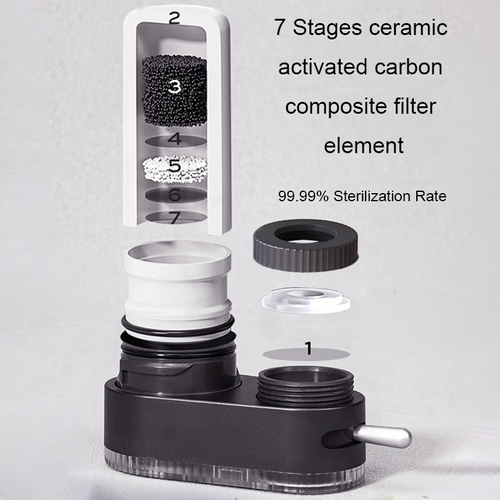White Transparent Faucet Water Purifier Laser Logo Printing Ceramic Filter Kitchen Bathroom Faucet Water Filter