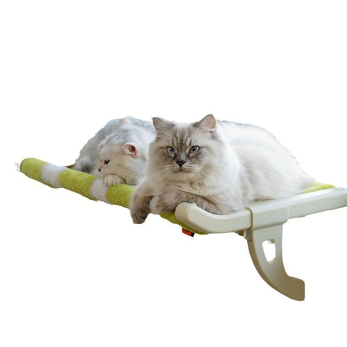Easy to Assemble Plastic Pet Hanging Beds Cat Sunny Window Seat Cat Window Beside Bed Perch Hammock with Cushion Cover