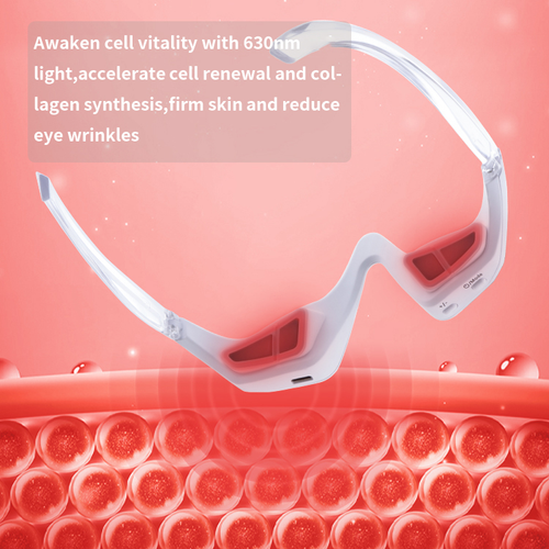 Reducing Dark Circles Eye Pods Massage Red Light Therapy Glasses Under Eye Massager for Puffiness Eye Bags with Microcurrent