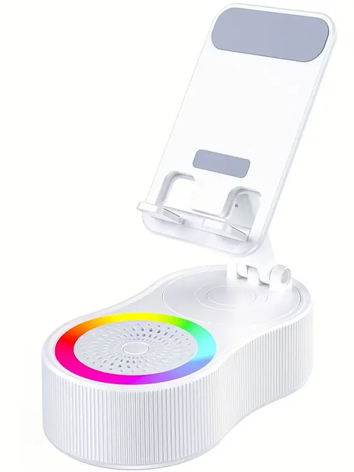WYS-2303BT Home Use Wireless Speaker with RGB LED Lighting HD Surround Sound Anti-Slip Base 5W Output Power Cell Phone Stand 4.0