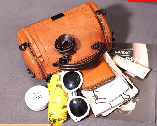Women's 2026 Summer New Fashion Solid Color Flowers Zipper Closure Crossbody Pillow Bag Polyester Lining