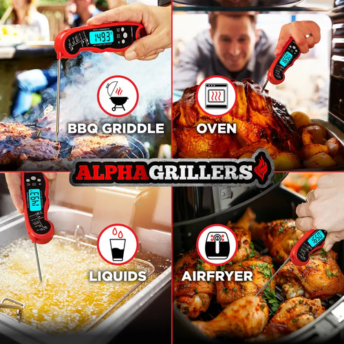 Kitchen Accessories Fast Reading Digital Meat Cooking Thermometer with Folding Probe Grill Thermometer