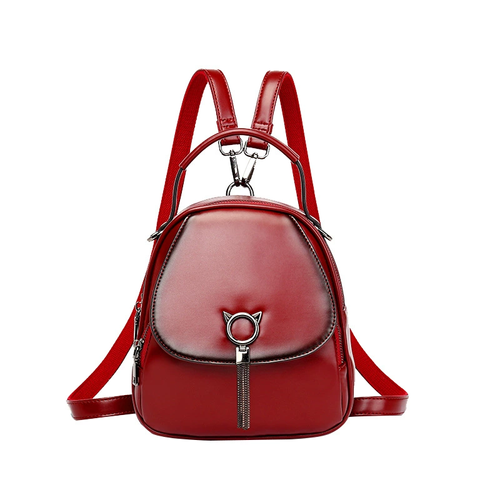 Retro Oil Wax Leather Women Mini Bag Multi-purpose Messenger Bag Handbag 2025 Shoulder Small Backpack
