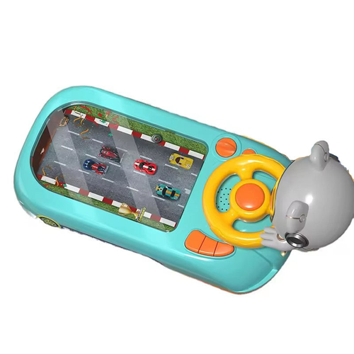 2025New Electric Desktop Game Console Dodges Racing and Steering Wheel Toy Challenges the Big Adventure Children's Steering Wheel
