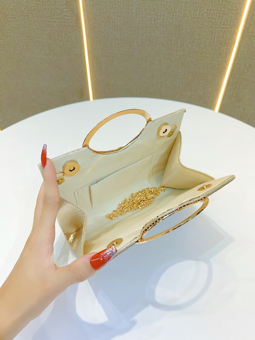 2025 New Wholesale Stylish Fashion Dinner Bag Sparkly Rhinestone Striped Clutches Bags for Women Wedding Bridesmaid Gala Party