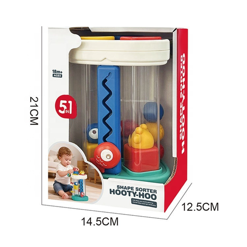 Baohan Early Educational Toys 5-in-1 Shape Sorter & Ocean Sound Tube Toy Plastic 5 to 7 Years New Product