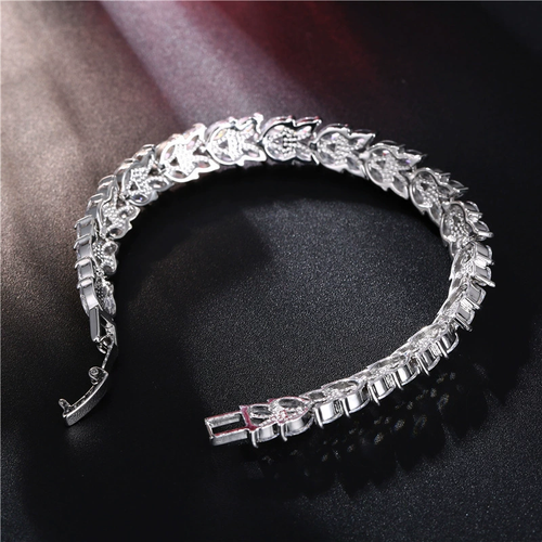 2025New Silver Cubic Zirconia Bracelet Fashion Charm Jewelry for Women