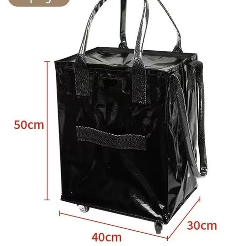 hulken Reusable Grocery Bag on Wheels Shopping Bags with Wheels and Handle Folding Rolling Tote Trolley