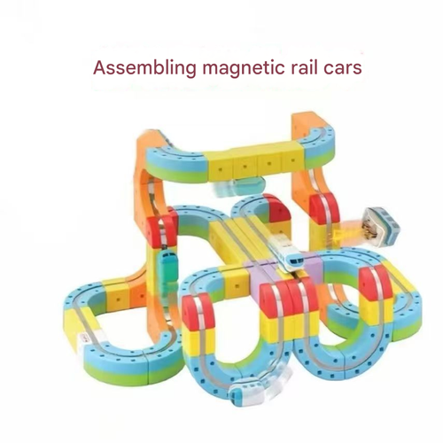 Hot Kids Diy Assembly Magic Track Car Baby Racing Runway Slot Wholesale Stem Educational Electronic Train Rail Cube Toys Sets