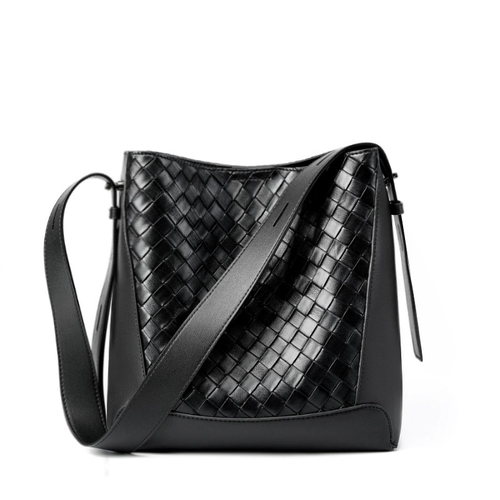2025New Soft Durable Genuine Leather Crossbody Shoulder Bag for Women Hand-Woven New Style Tote Large Capacity Eco-Friendly Lightweigh