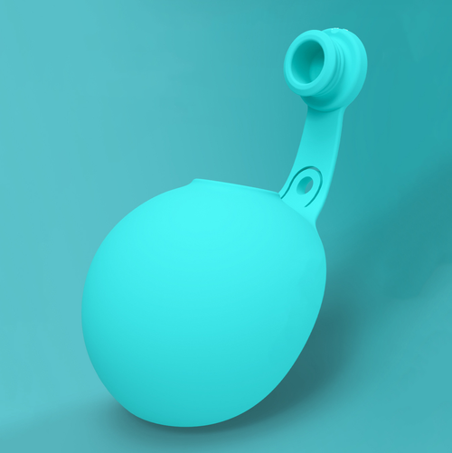 Custom Logo Eco-Friendly 285ml Silicone Dog Bowl with Integrated Steel Bottle Ball Shape Portable Pet Feeding Bottle