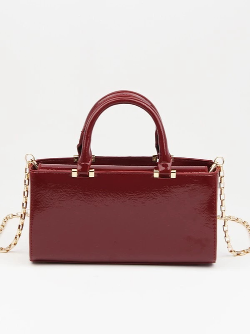 2025 Autumn Mini Shoulder Crossbody Handbag for Women New Product with Crimson Texture High-End Cover Closure