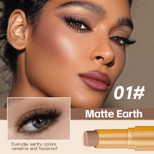 Buy one, get three free.3.5g Three-Color Gradient Waterproof High Pigment Long Lasting Shimmer Matte Eyeshadow Stick for Dark & Fair Skin Tones
