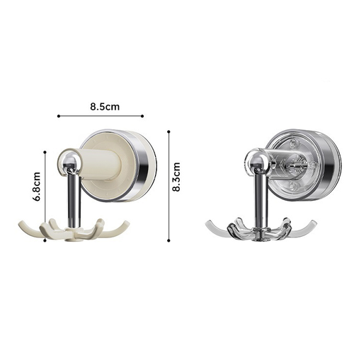 Rotating Plastic Kitchen Suction Cup Wall Mounted Hook Detachable Spoon Spatula Cookware Storage Eco-Friendly（Set of 4）