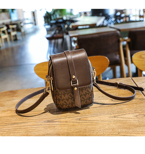 Genuine Leather Texture Mobile Phone Bag for Women Mini Cute Small Fashionable Vertical Shoulder Crossbody Bag