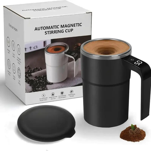 304 Stainless Steel Fully Automatic Electric Stirring Cup Temperature Display Magnetic Popular High-end Coffee Cup