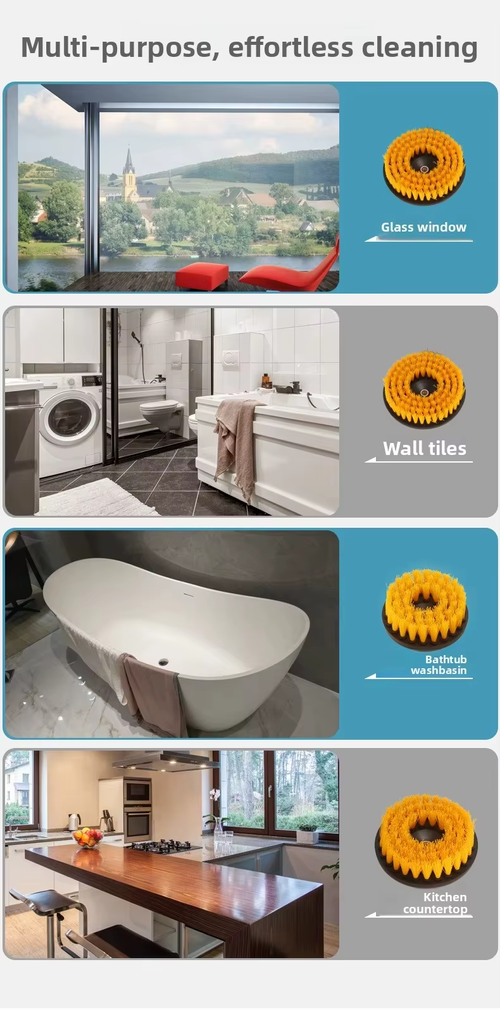 6-in-1 Extendable Electric Cleaning Brush DIY Grade Bathroom Courtyard Sweeper Polishing Snow and Leaf Sweeping Tool