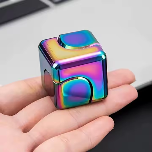 Fidget Spinner Metal Magic Cubes Fingertip Toys Desktop Square Spinning Tops Children Gyro Adults Stress Relief Gifts for Kids