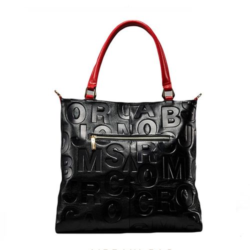 Lady Cowhide Tote Bag and Purses Luxury Designer Handbags for Women New in Genuine Leather Embossed Letters Decorate Sling