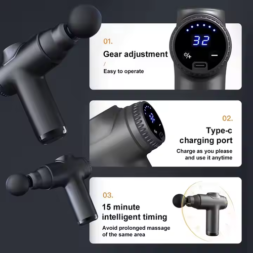 High Powerful Massage Gun Muscle Relax Deep Tissue Percussion Pain Relief Muscle Stimulator Mini Fascia Massage Gun