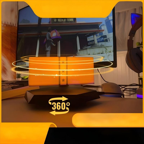 3D Magnetic Levitating Moon Modern Touch Money Lamp Dollar Bill LED Night Light Rotating Base Bedroom Office Desk Decor Plug-In