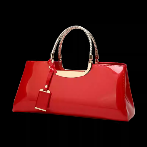 Lacquer Leather Women's Bag 2025 Retro Lacquer Leather Handheld Banquet Bag Korean Edition Trendy Women's Bag