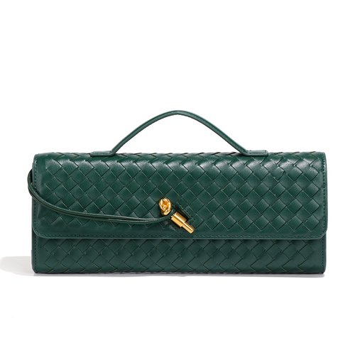 2025 Vintage Accordion Bag Handbag Messenger Bag New Spring and Summer Woven Soft Leather Evening Bag