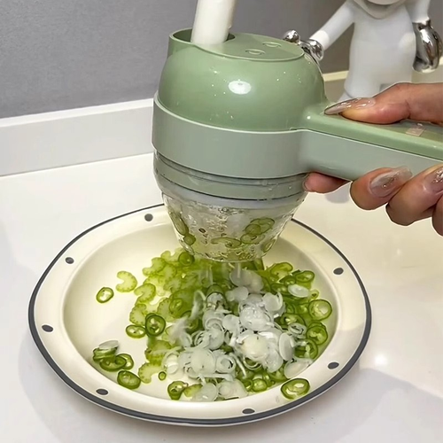 Hot Selling Home and Kitchen Smart Electric Gadgets Hand Held Food Processor Portable 4 in 1 Electric Vegetable Chopper