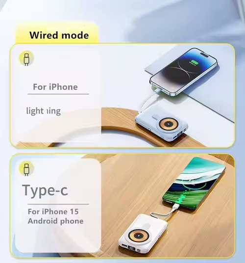 RUNCEIN Wireless Magnetic Powerbanks10000mAh Magnetic Power Bank with Type-C 22.5W PD Fast Charging for iPhone