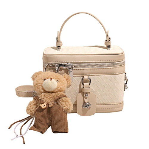 2025 Women's Retro Single-Shoulder Woven Pattern Hand-held Box Bag a Niche and Fashionable High-Appeal Shoulder Bag
