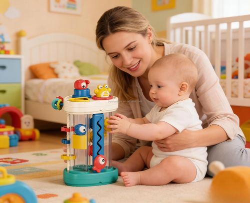 Baohan Early Educational Toys 5-in-1 Shape Sorter & Ocean Sound Tube Toy Plastic 5 to 7 Years New Product