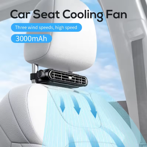 Three Adjustable SUV and Truck Seat Cooling Fans with Strong Wind and Low Noise