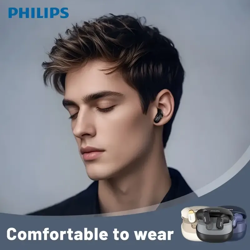 Philips new Bluetooth headset wireless short handle not in the ear sports music long battery life e-sports low latency noise reduction