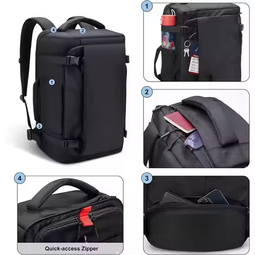 Wholesale Travel Backpack Friendly Flight Approved Water-resistant Business Rucksack Durable Weekender Bag